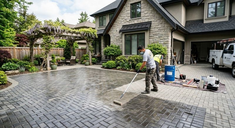 Stamped Concrete Sealing in Puyallup, WA